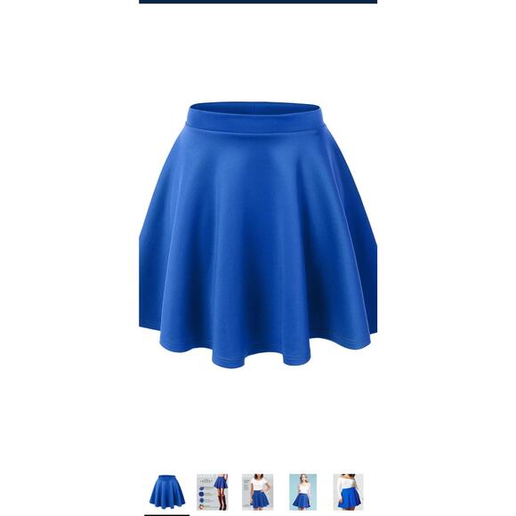 Made by Johnny NWT Medium Solid Blue Pull-On A-Line Skirt - Picture 1 of 13